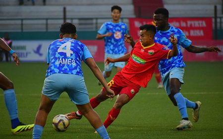 Shillong Lajong, Delhi FC end season with goalless draw in the I-League 2024-25 at the SSA Stadium in Shillong on Saturday. Photo credit: I-League