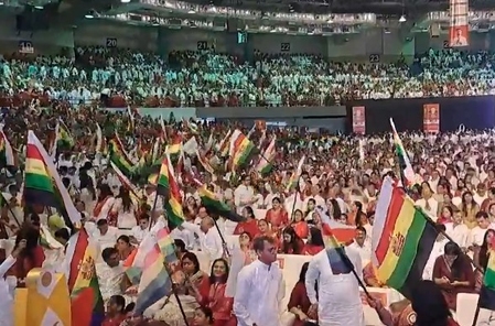 Navkar Mahamantra Day: Over 10,000 in Surat Join to chant mantra for world peace