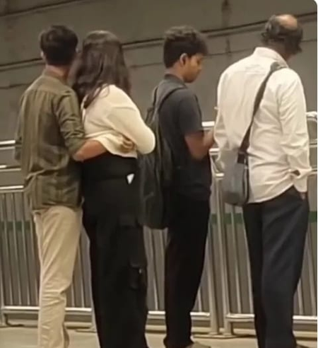 Viral video of young couple’s PDA at Bengaluru Metro station sparks debate on public conduct