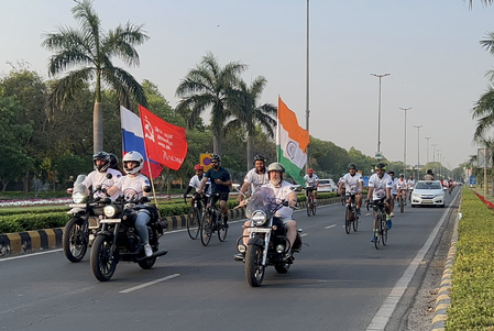 India, Russia celebrate 78 years of diplomatic relations with cycle rally