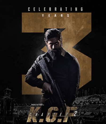 Makers of pan Indian blockbuster ‘KGF 2’ release special video as film completes three years	