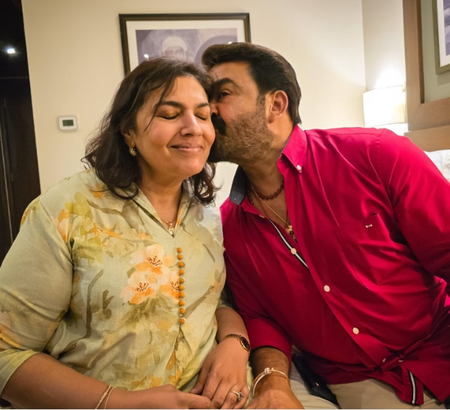 Mohanlal showers love on wife Suchitra on 37th anniversary: Forever yours