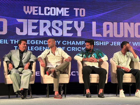 Shikhar Dhawan unveils jerseys for Intercontinental Legends Championship ahead of May 27 kick-off