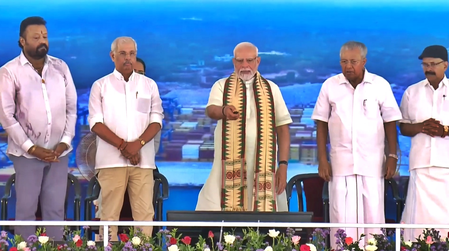 PM Modi inaugurates Rs 8,900 cr Vizhinjam port, calls it ‘big achievement in India’s maritime security’ (Photo Source:X/@BJP4India)
