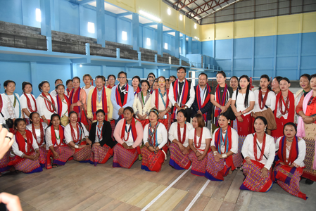 Mansukh Mandaviya inaugurates Khelo India Multipurpose Hall in Kamle, Arunachal Pradesh. Photo credit: SAI Media