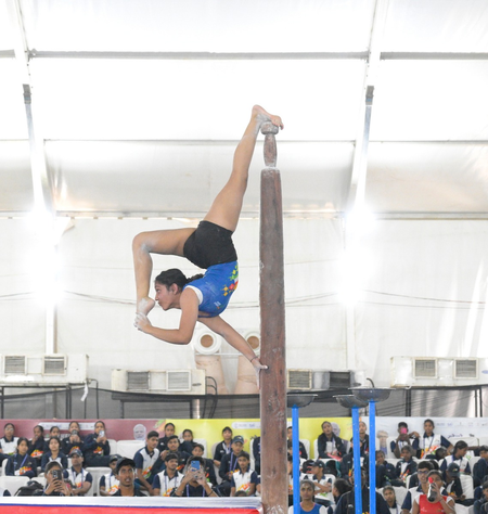 MP teams take motivation from PM Modi’s interest and win gold in Mallakhamb in Khelo India Youth Games Bihar 2025 in Gaya, Bihar on Wednesday. Photo credit: SAI Media