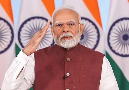 Prime Minister Narendra Modi addresses the nation via video conferencing in New Delhi on Monday, May 12, 2025. (Photo: IANS/Video Grab)