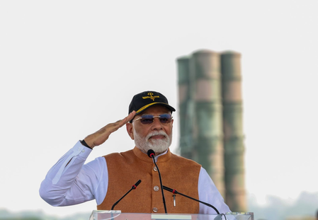 When our forces chant 'Bharat Mata Ki Jai', enemy trembles with fear: PM Modi at Adampur base