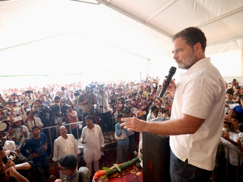 Rahul Gandhi defies ban, holds ‘Shiksha Nyay Samvad’ at Ambedkar hostel in Darbhanga