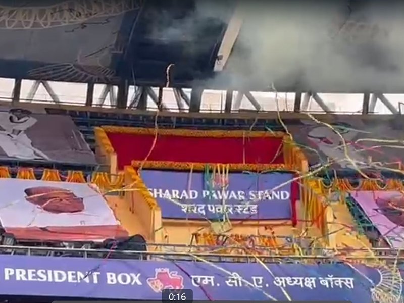 Rohit Sharma Stand unveiled at Wankhede Stadium, batter says, ‘I never even dreamt of it’ during the event in Mumbai on Friday. IANS Photos