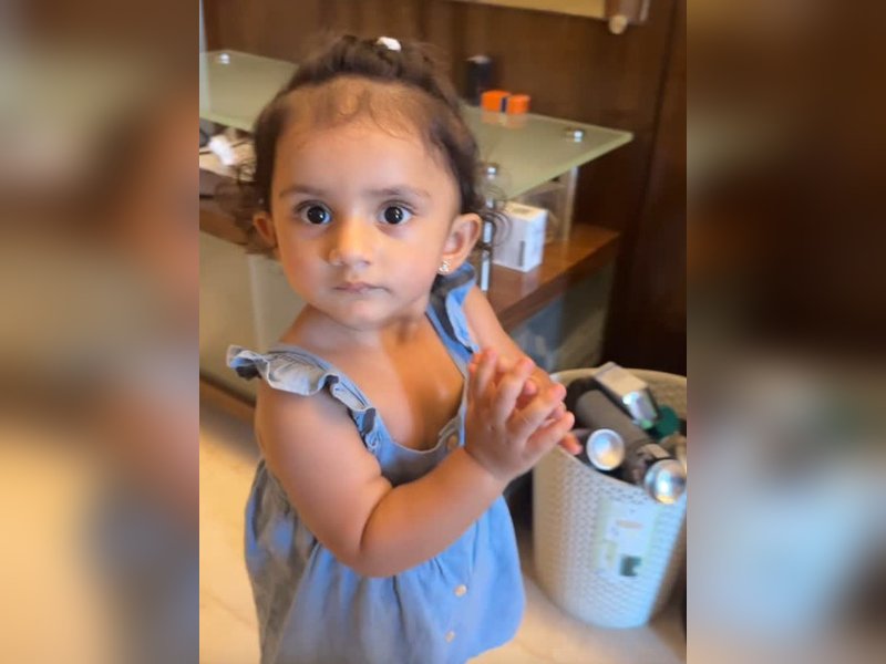 This is Rahul Vaidya's little munchkin Navya's favorite time pass	