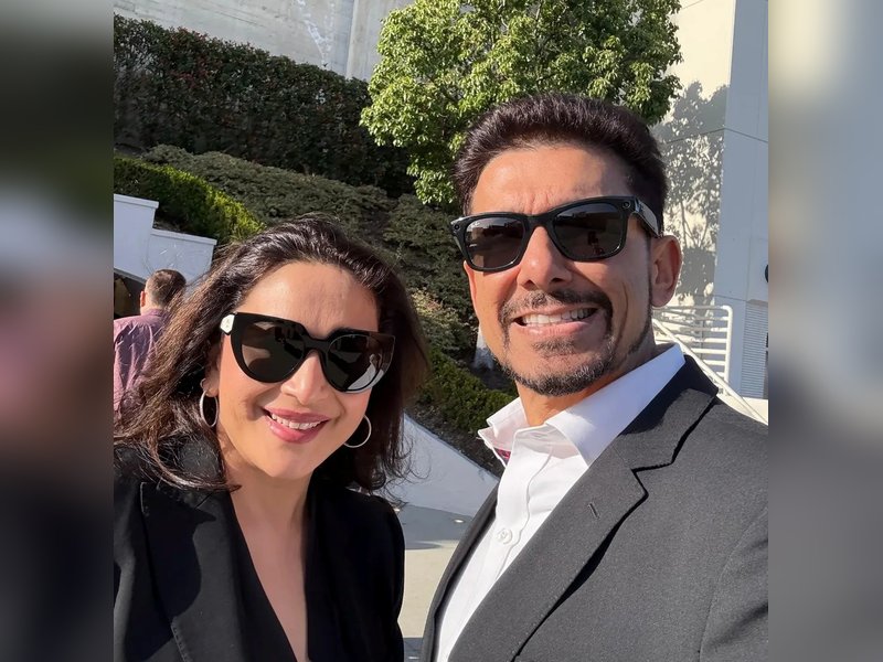 Madhuri Dixit attends son Arin's graduation with husband Dr Nene