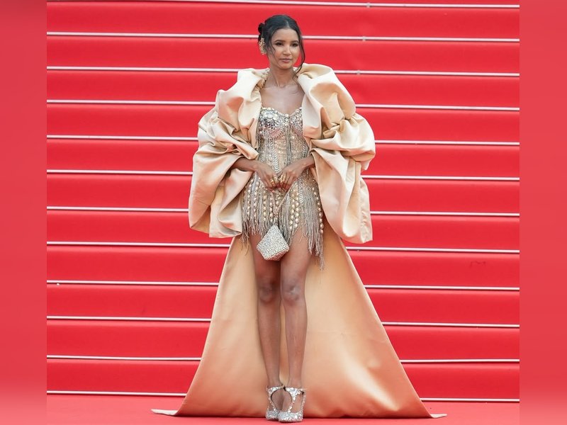 Nancy Tyagi pays tribute to her mother with a two-piece couture set at Cannes