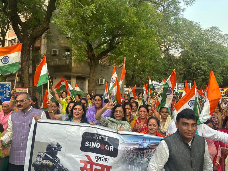 BJP organises Tiranga Yatra in national capital's Central, North West areas