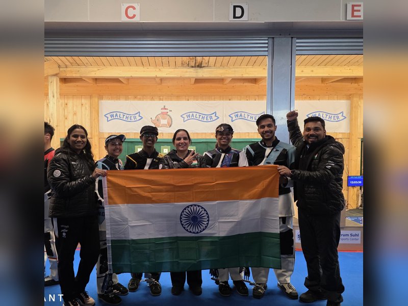 Another double podium in the 10m air rifle mixed team event for India at Suhl , Photo credit: NRAI