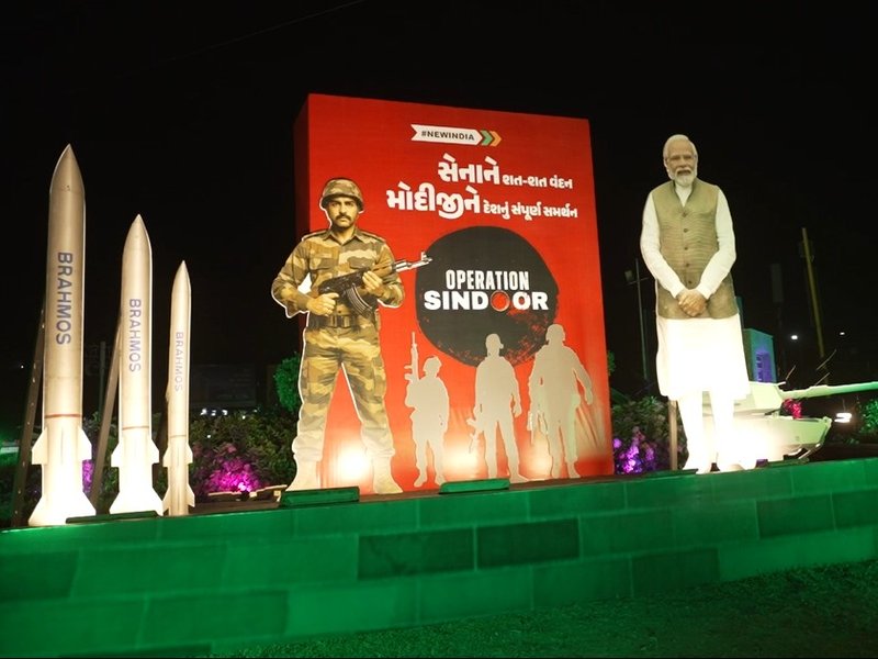 'Op Sindoor' posters and hoardings to welcome PM Modi in Gujarat on May 26
