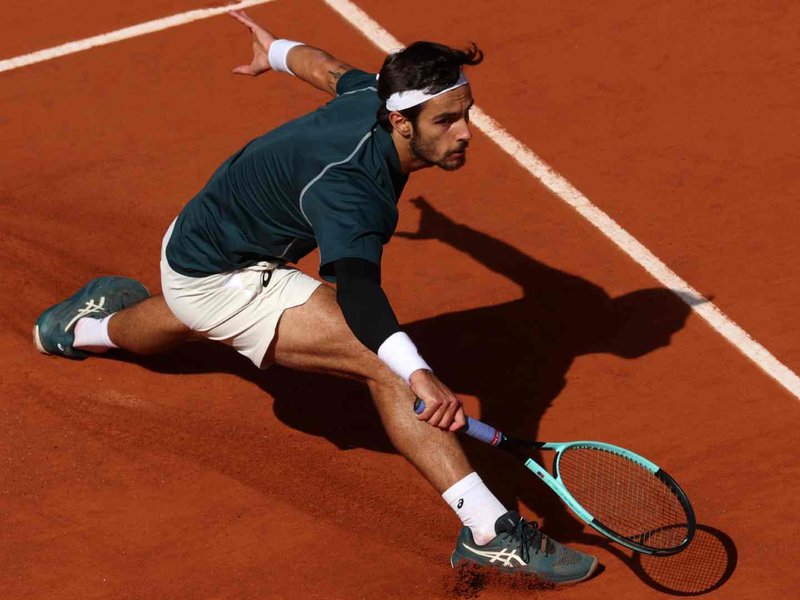 Lorenzo Musetti earns stylish win over Yannick Hanfmann in men's singles first round of the French Open in Paris on Sunday. Photo credit: ATP Tour