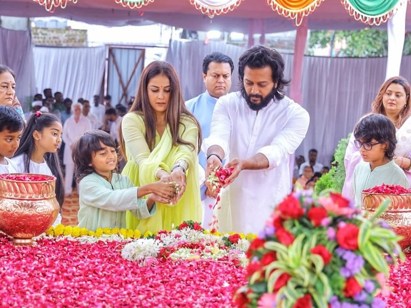 How Riteish Deshmukh’s kids pay tribute to grandfather Vilasrao Deshmukh on his 80th birth anniversary