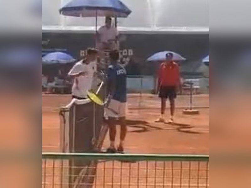 Pakistani player’s unsportsmanlike behaviour after loss to India in U16 Davis Cup sparks outrage on social media. Photo courtesy X