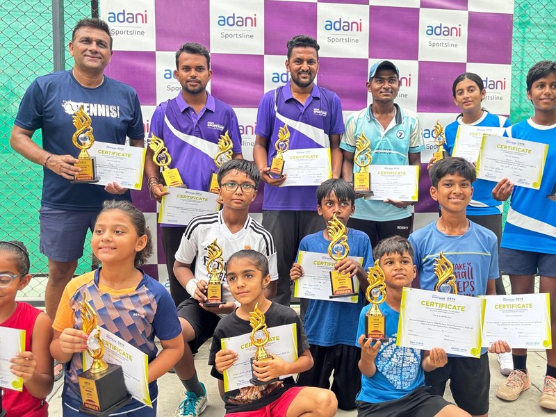 Adani Sportsline's state-level tennis tournament concludes with record participation