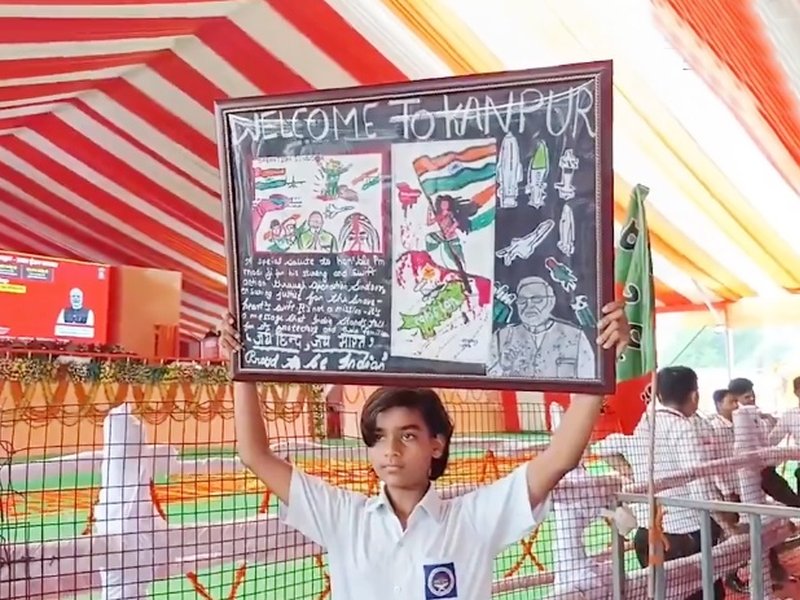 Kanpur artist thanks PM Modi for Operation Sindoor with beautiful sketch