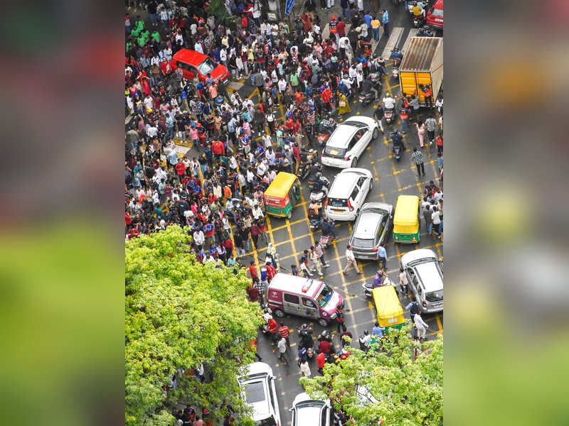 We promptly amended our program on being made aware of situation, Royal Challengers Bengaluru (RCB) says about the horrific stampede that resulted in the death of 11 persons and left 33 others injured.  IANS Photos