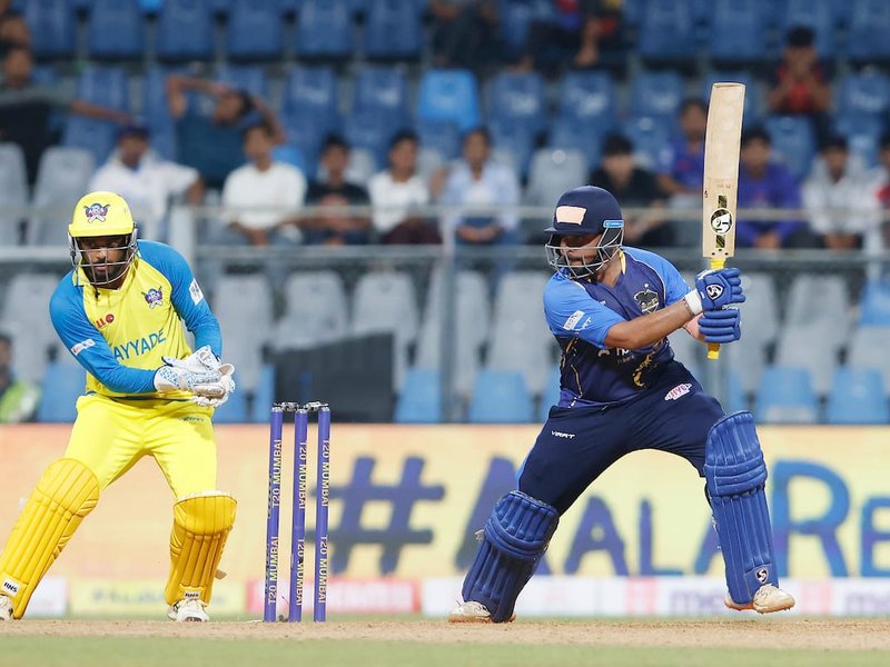 Prithvi Shaw leads North Mumbai Panthers to first win in Season 3 of T20 Mumbai League 2025 at the Wankhede Stadium in Mumbai on Friday. Photo credit: T20 Mumbai League