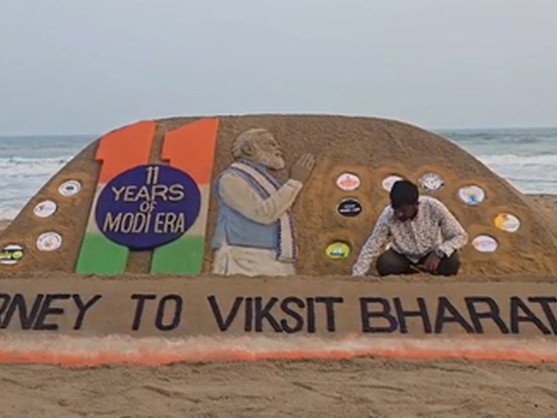 Country progressed in every field: Sand artist Sudarsan Pattnaik hails PM Modi’s leadership