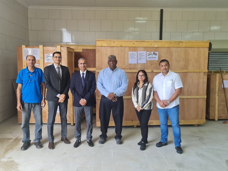 Suriname receives first shipment of fruit processing machinery under Indian grant aid