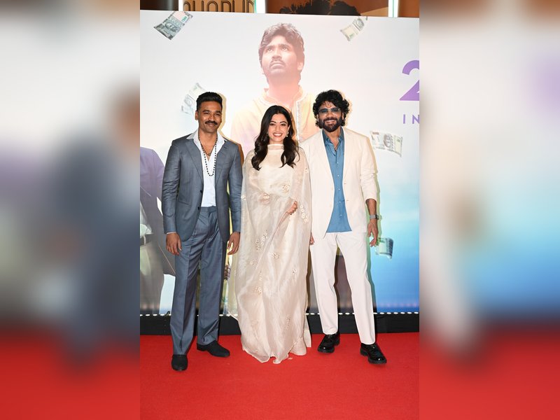 Dhanush, Rashmika Mandanna, Nagarjuna at Kuberaa single launch 