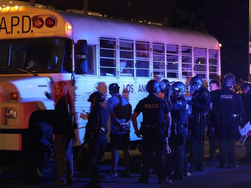 Nearly 400 arrested in Los Angeles immigration protests