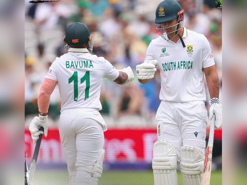 David Bedingham helps South Africa reduce deficit to 91 runs after Pat Cummins takes out Temba Bavuma  at lunch on the second day of the 2025 World Test Championship Final at Lord's in London on Thursday. Photo credit:   