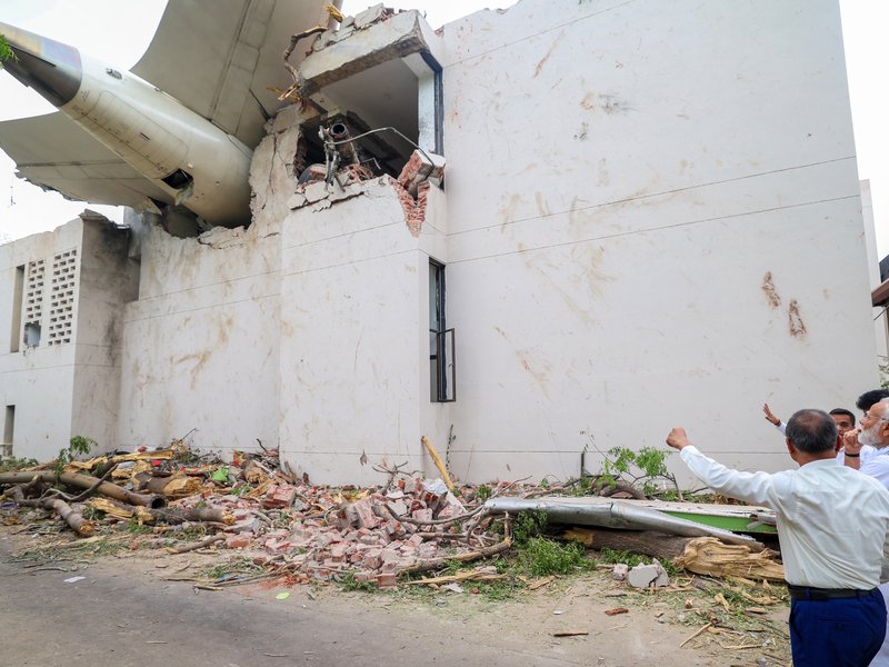 (File Photo) Ahmedabad: Prime Minister Narendra Modi visits the site of the Air India Flight AI-171 crash in Meghani Nagar, Ahmedabad, Friday, June 13, 2025. Civil Aviation Minister Ram Mohan Naidu Kinjarapu, Gujarat Chief Minister Bhupendra Patel and MoS for Home Harsh Sanghavi also seen. (Photo: IANS/PMO)