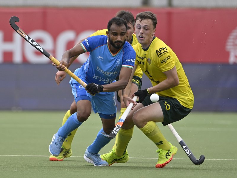 Indian men's hockey team suffers fifth straight loss, go down 3-2 against Australia in the FIH Pro League match in Antwerp, Belgium, on Saturday. Photo credit: Hockey India