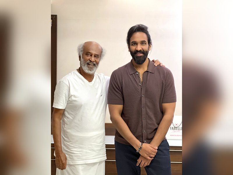 Rajinikanth hugs Vishnu Manchu after watching 'Kannappa' 