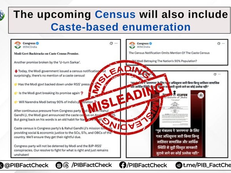 Govt debunks reports claiming caste enumeration not included in Census 2027