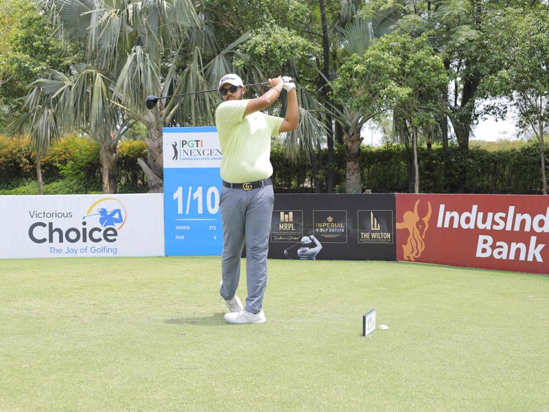 Teenager Vasu Sehgal shoots error-free 67 to storm into lead on Day 2 of the PGTI NexGen event in Ludhiana on Wednesday. Photo credit: PGTI
