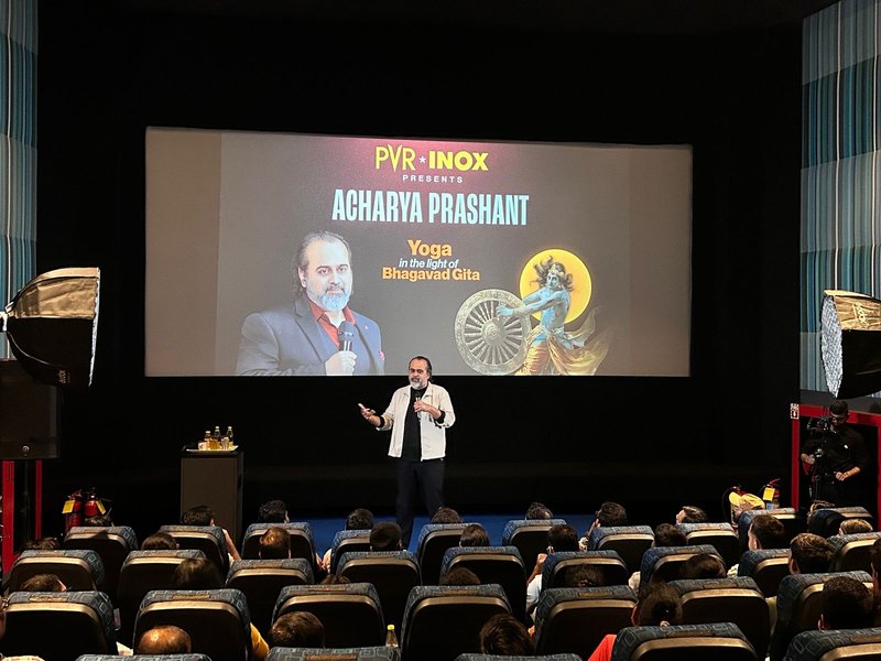Acharya Prashant redefines yoga through Bhagavad Gita in cinema halls broadcast across India