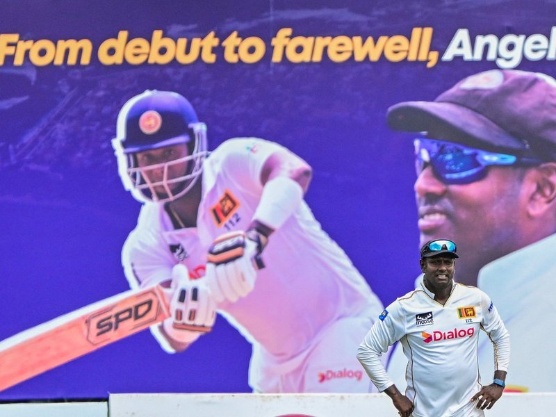 ‘It's time for younger players to take the baton’: Angelo Matthews bids farewell to Test cricket after the first Test against Bangladesh in Galle on Saturday. Photo credit: SLC