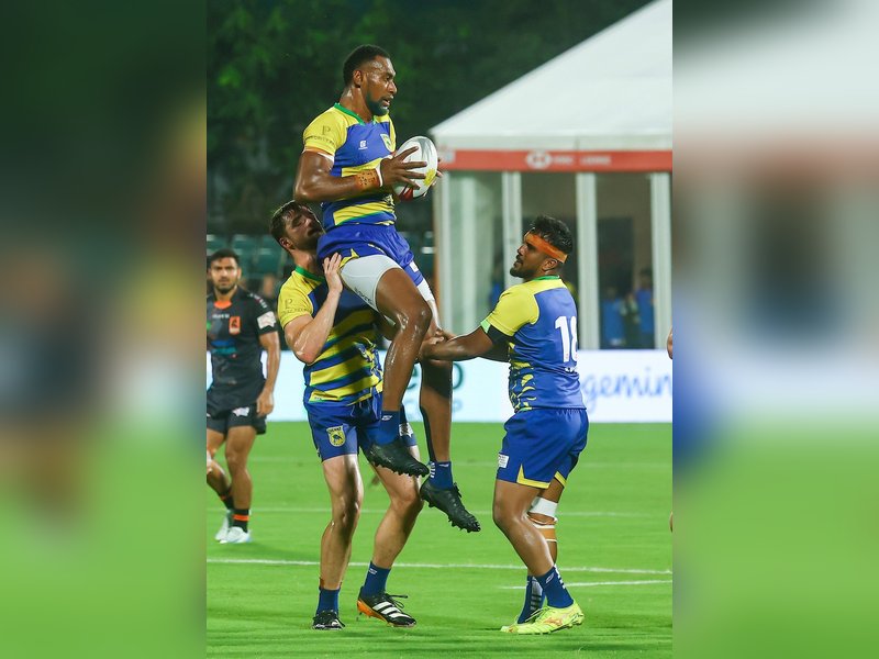 Chennai Bulls produce comeback for the ages, beat Bengaluru Bravehearts in the Rugby Premier League Season 1 at the Shahaji Raje Bhosale Sports Complex (Andheri Sports Complex), in Mumbai on Saturday evening.  Photo credit: RPL