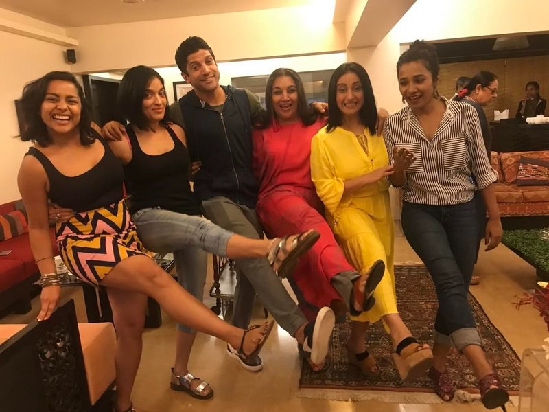 Farhan Akhtar makes a surprise entry at Shabana Azmi’s ‘mad group’ bash