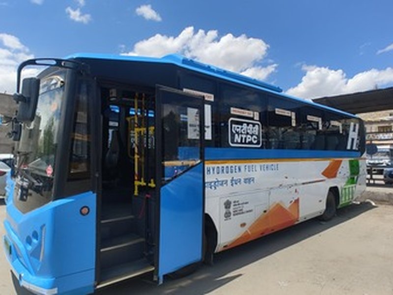 In a first, hydrogen fuel cell buses to ply on Ladakh streets; trial run begins