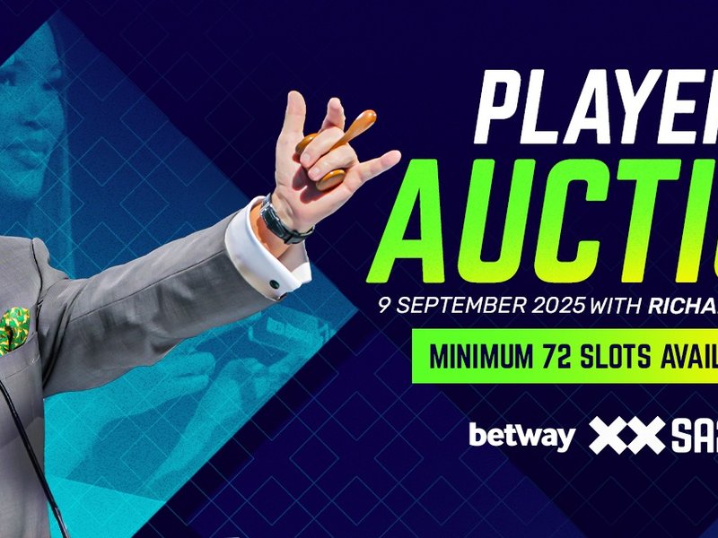 At least 72 slots up for grabs in player auction to be held in Johannesburg on September 9. 