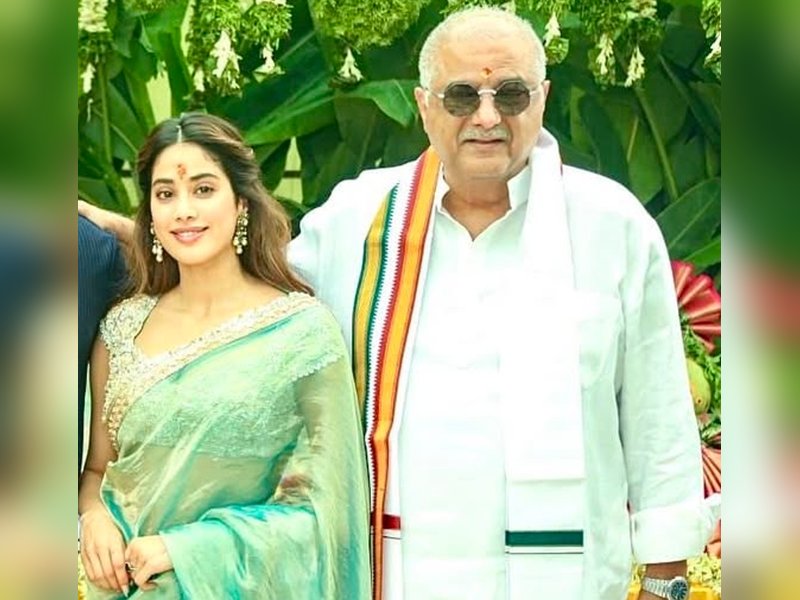 Janhvi Kapoor says 'Wow papa' as Boney Kapoor flaunts his new look