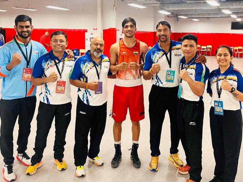 Nupur storms into final, Abhinash Jamwal secures semis spot in World Boxing Cup–Astana, Kazakhstan 2025 in Astana on Friday. Photo credit: BFI