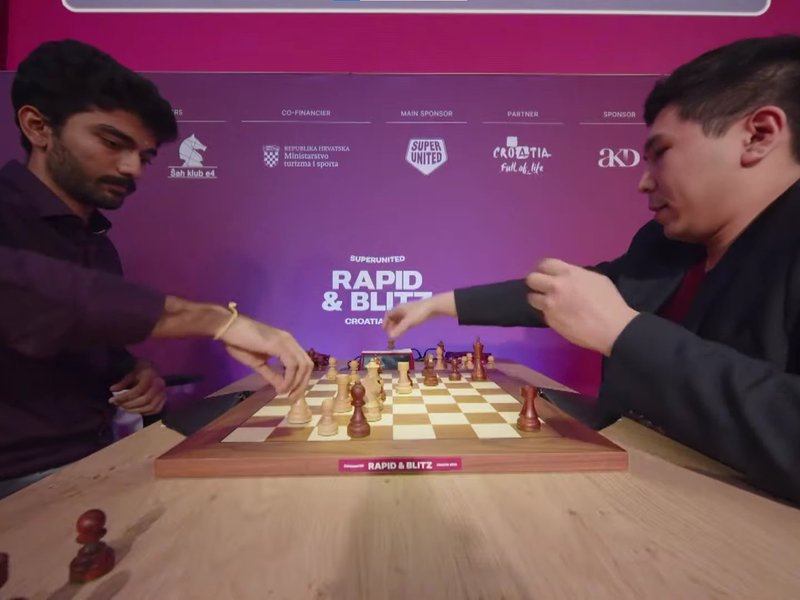 Gukesh dominates Wesley So in Croatia rapid, takes big lead into blitz section of Grand Chess Tour's SuperUnited Croatia Rapid & Blitz 2025 tournament in Zagreb on Friday. Photo credit: Grand Chess Tour