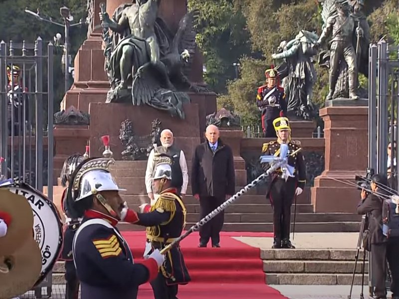 PM Modi begins historic Argentina visit by paying tribute to country's liberator