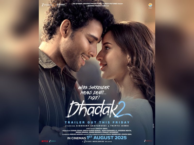 Siddhant Chaturvedi and Triptii Dimri look smitten in the new poster of ‘Dhadak 2’