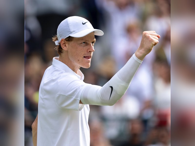 Jannik Sinner overcomes Ben Shelton to reach men's singles semifinals at Wimbledon in London on Wednesday. Photo credit: Wimbledon/X