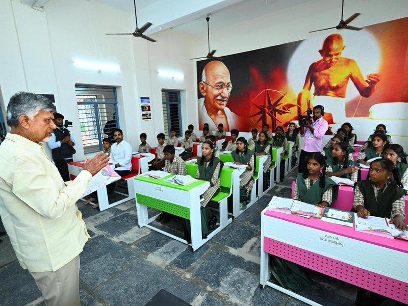 CM Naidu turns teacher during Mega PTM attended by over two crore people